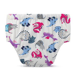 Reusable Swim Diaper Snaps - Lady Dragon