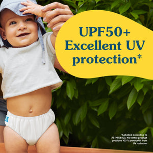 Reusable Swim Diaper Snaps - The Whale on White