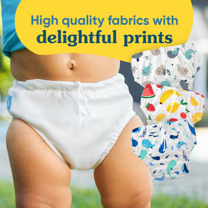 Reusable Swim Diaper Drawstring - White