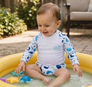 Rash Guard White + The Whale on White