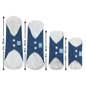 3 Feminine Pads - Dark Blue