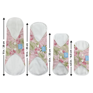 3 Feminine Pads - Pink Forest